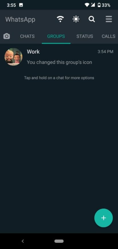 WhatsApp GB Azul Antigo
